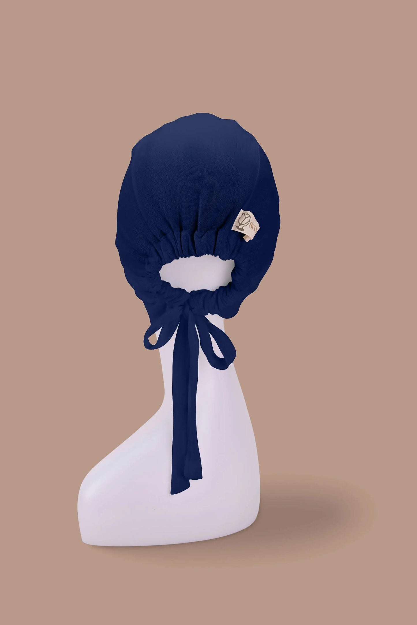 Sitra navy hijab under cap, stretchable breathable inner cap with satin protection
